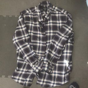 AE blue plaid button up shirt